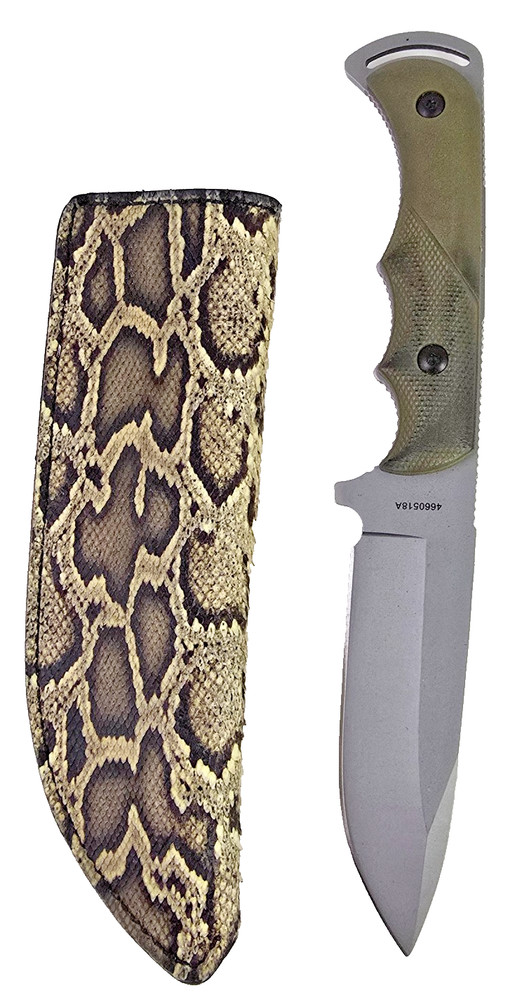 ESEE 3 Burmese Python Skin Sheath handmade custom leather bushcraft sheath RC 3