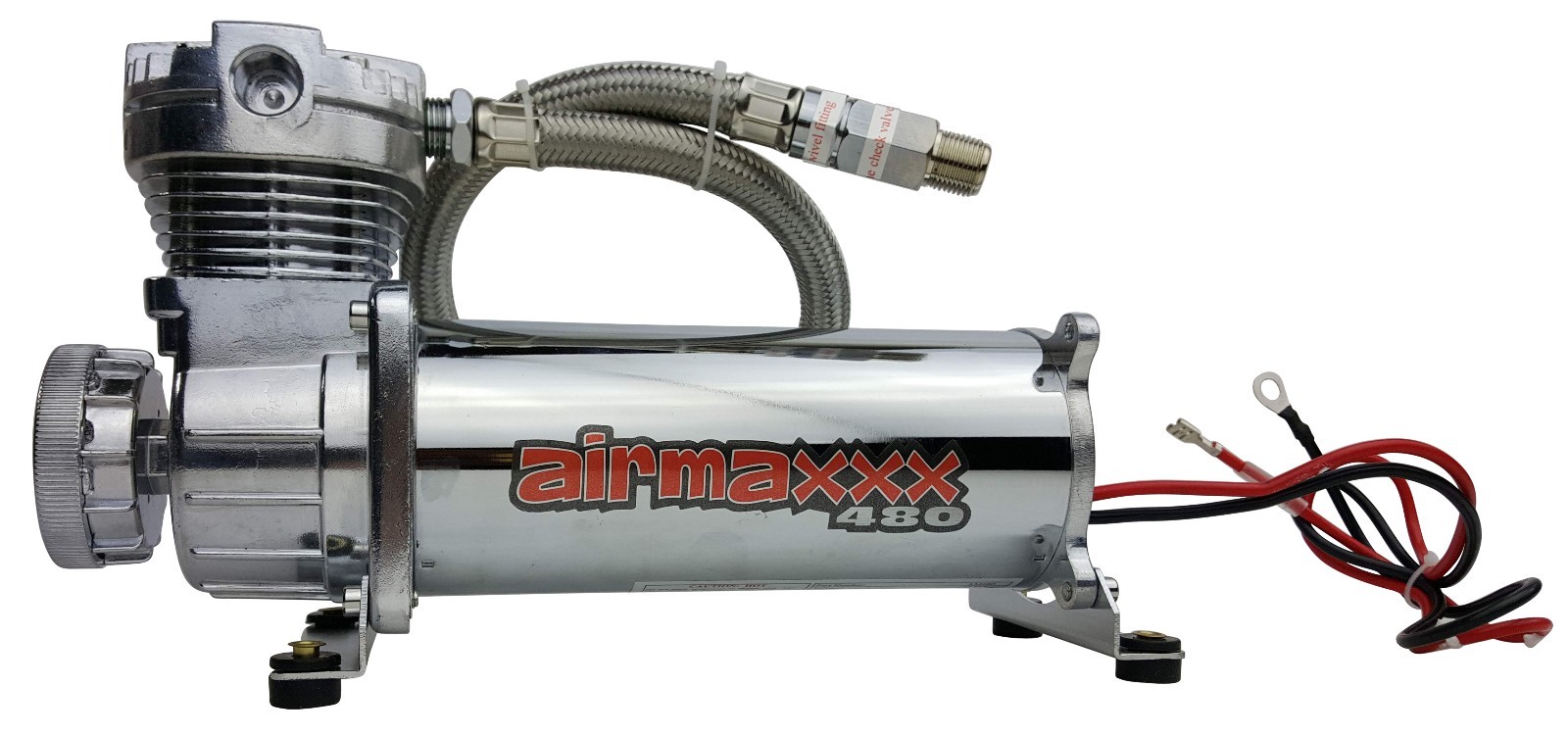 airmaxxx 480 Chrome Air Compressor 180 Switch For Air Horn Suspension Bags Tank