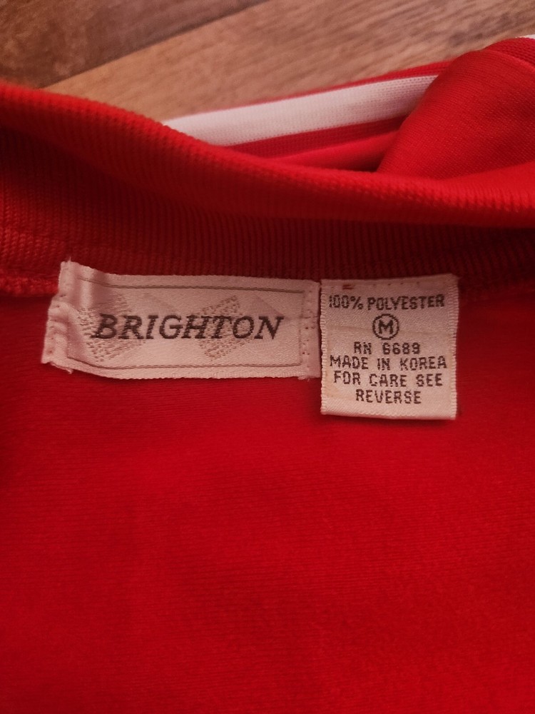 Brighton Reebok Red Zip Front Jacket Mens Size Medium