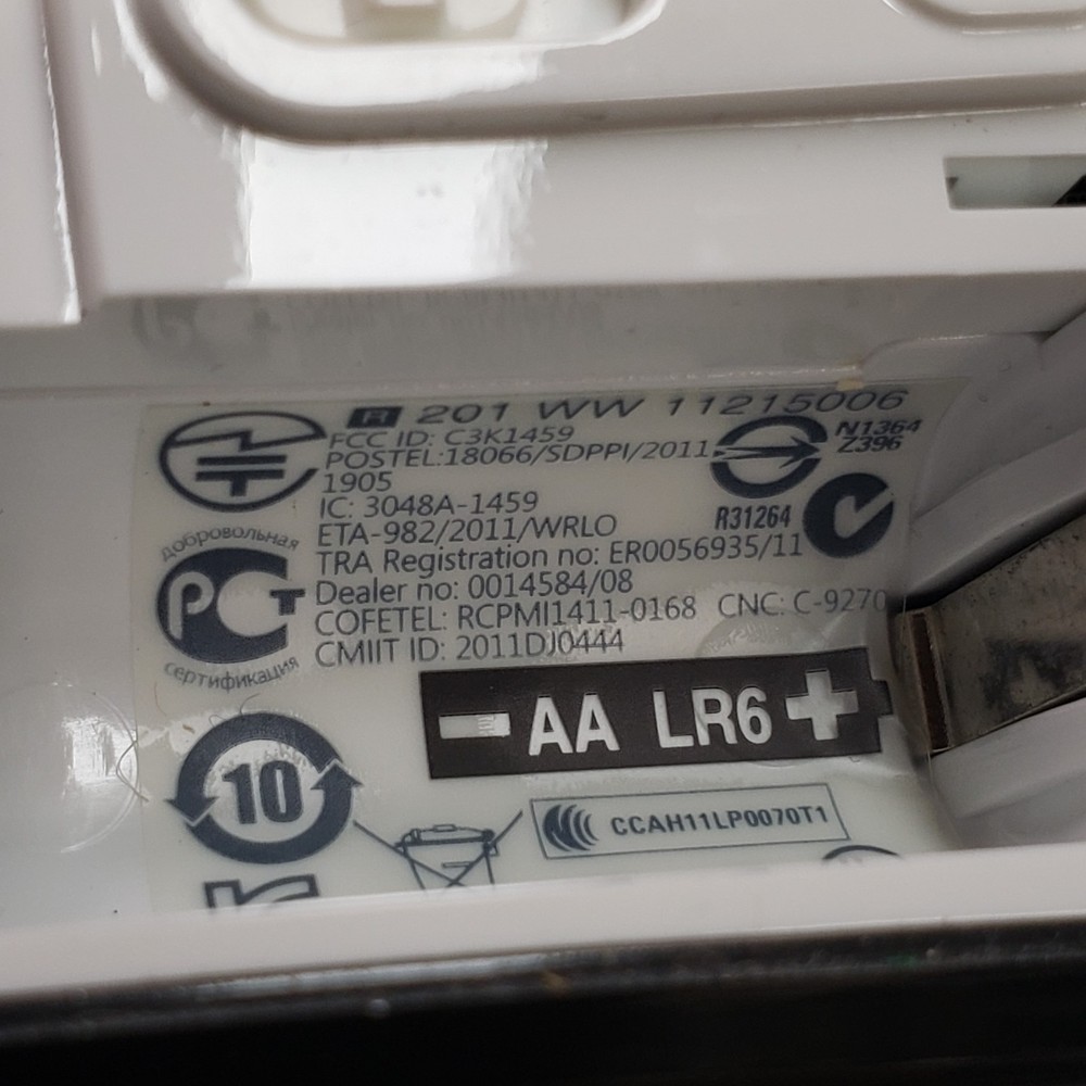 Microsoft Touch Mouse 1459 Wireless with USB Receiver Black -Tested