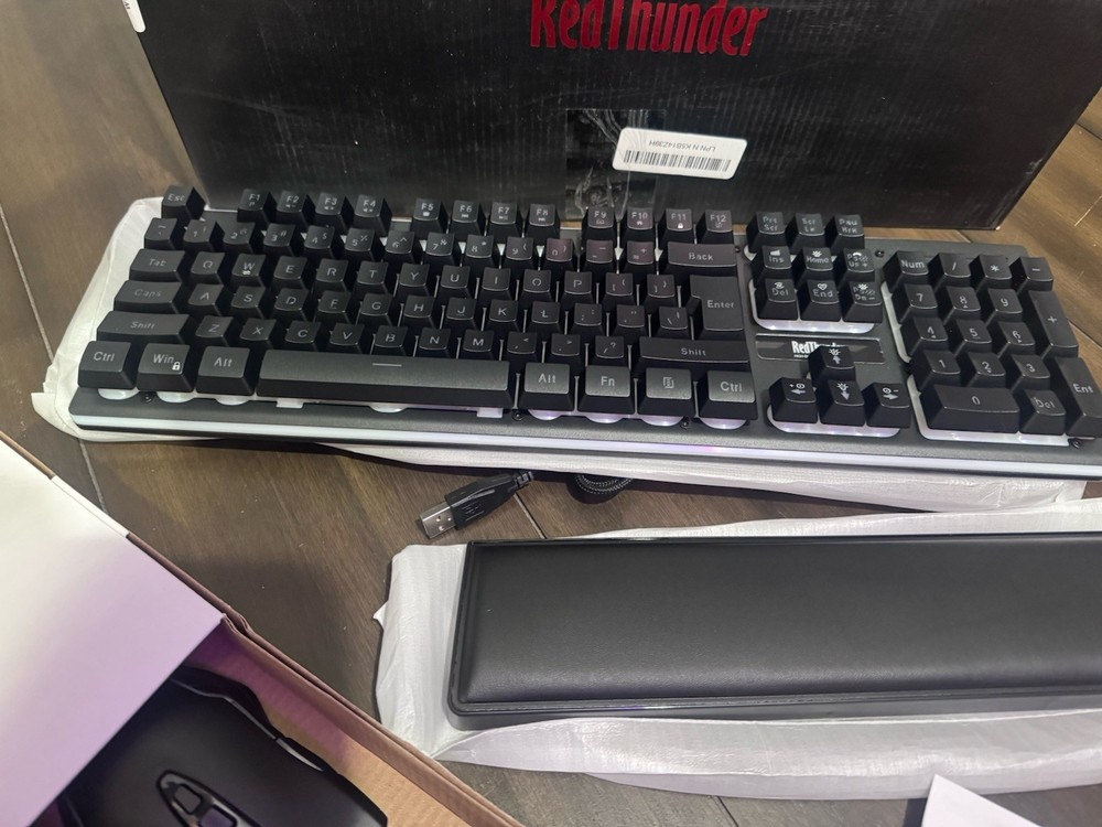 RedThunder K10 Wired Gaming Keyboard and Mouse Combo, LED Backlit Black