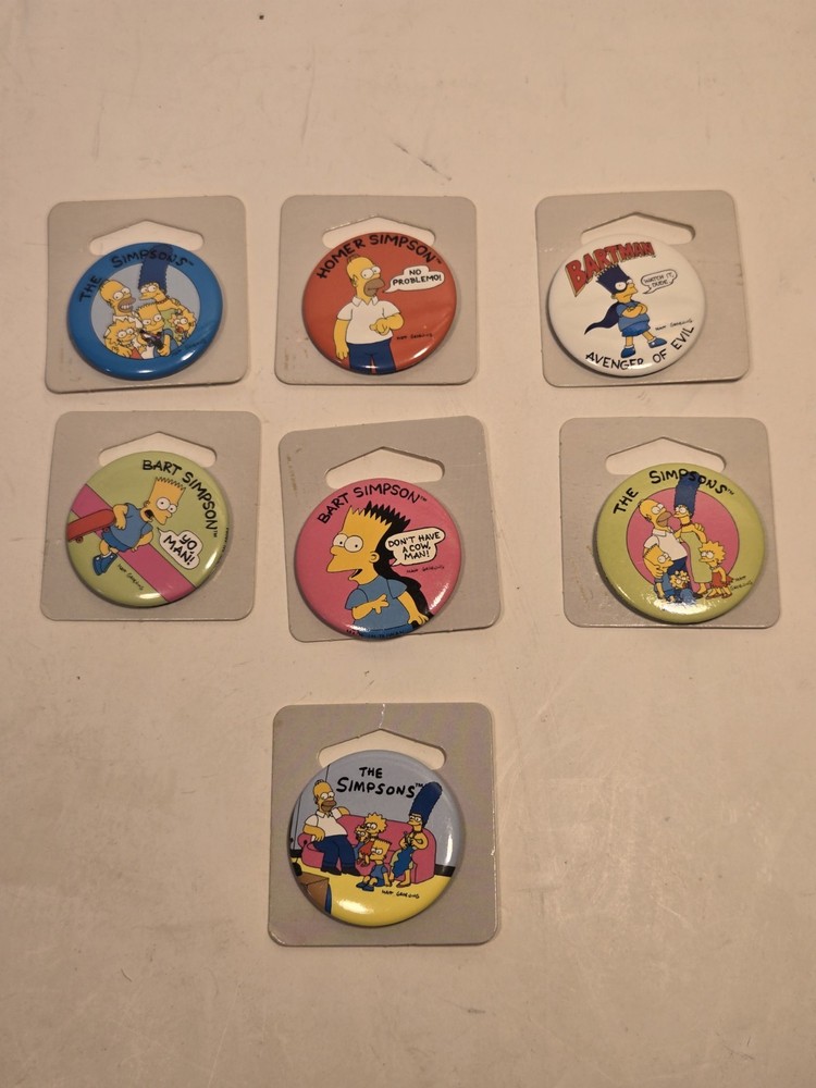 7 Vintage The simpsons  Buttons
