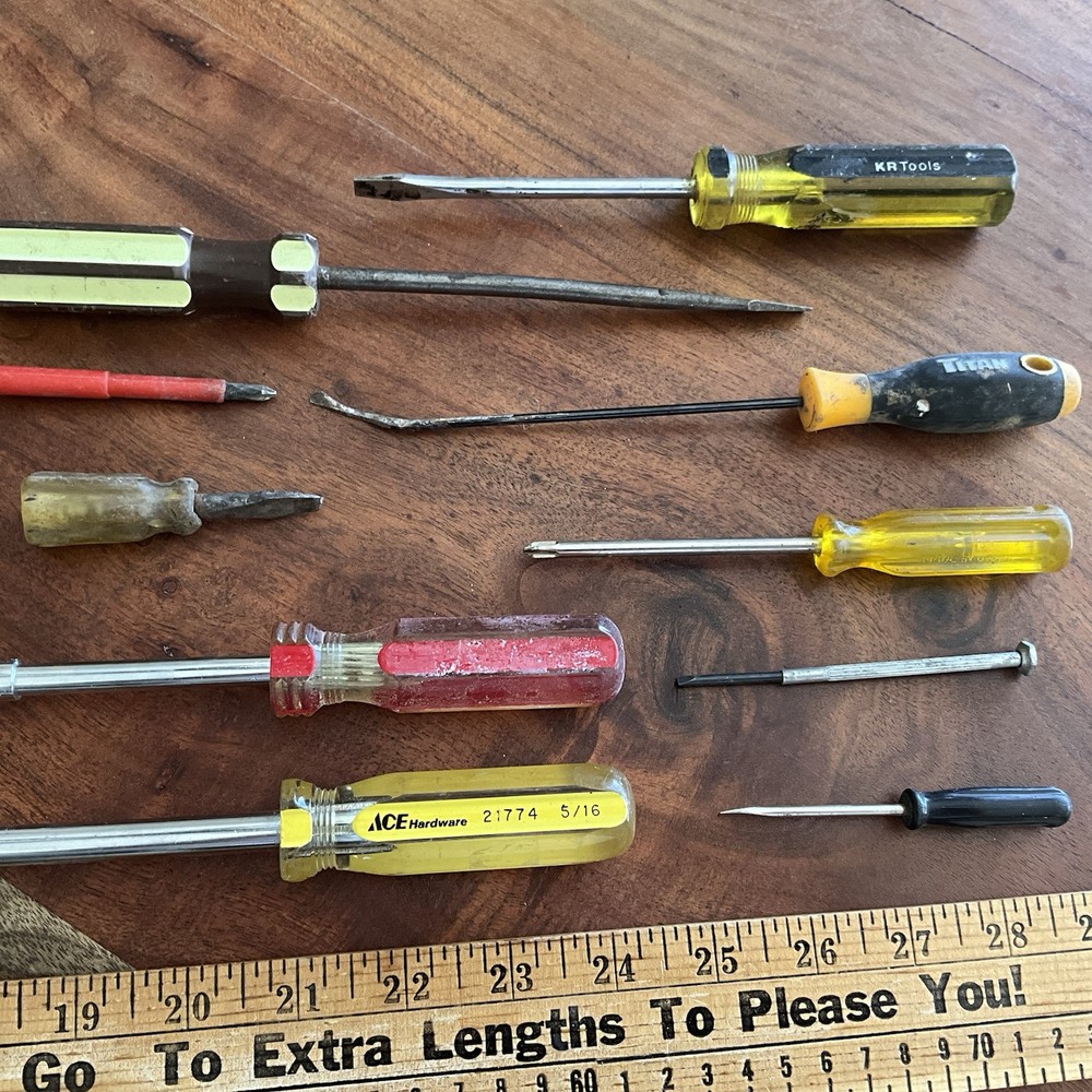 Vintage Lot 11 Screwdrivers Nut Driver Tools