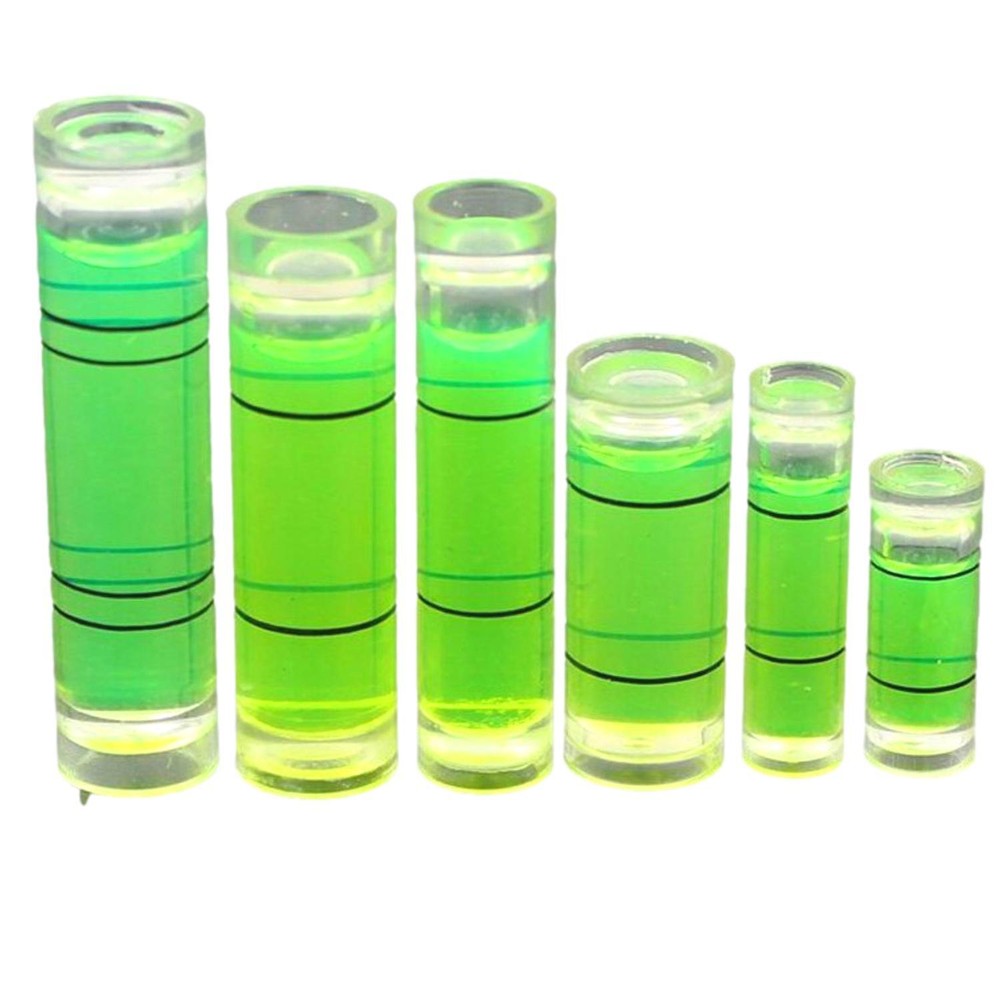 Cylindrical Spirit Level Bubble Vial - Various Sizes (3 Pack)