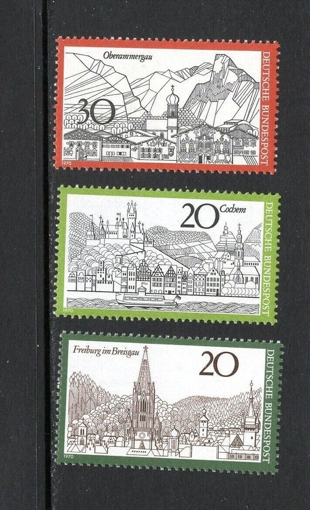 Germany, 1047-49 Towns  set, 1970, MNH
