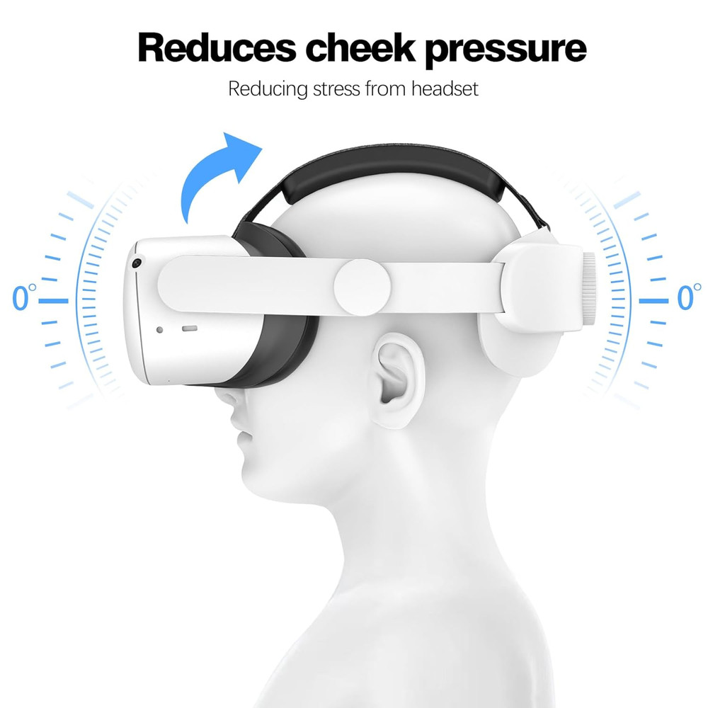Head Strap for Oculus Quest 2: VR Headset Strap - Adjustable Comfortable Replace