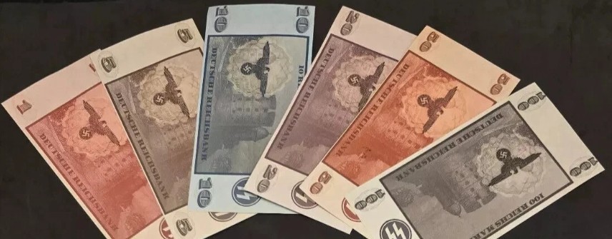 THIRD REICH CURRENCY Adolf Hitler Banknotes Reichsbanknotes x 1,5,10,20,50,100