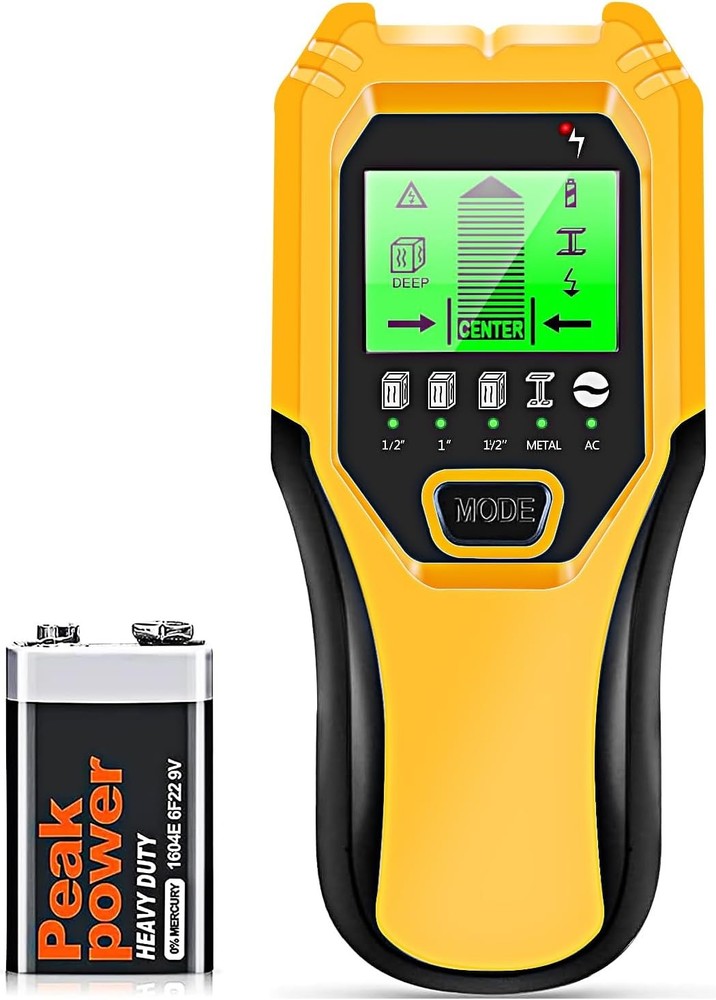 Stud Finder Wall Scanner 5 in 1 Multifunctional Upgraded Smart Yellow