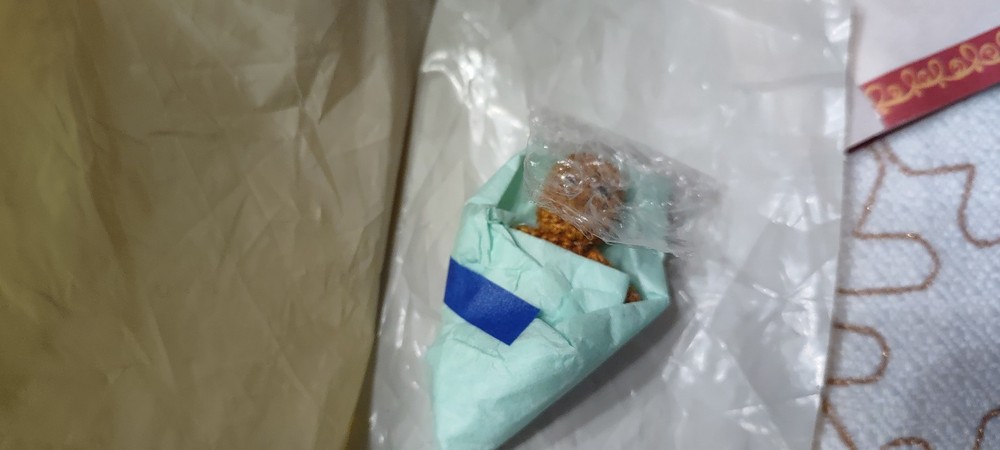 Handmade Micro Mini Crochet Gingerbread Man