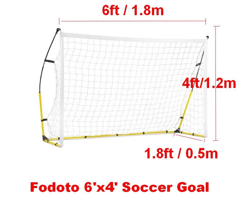 Fodoto Sports Portable Soccer Goal - 6' x 4' / 1.8m x 1.2m