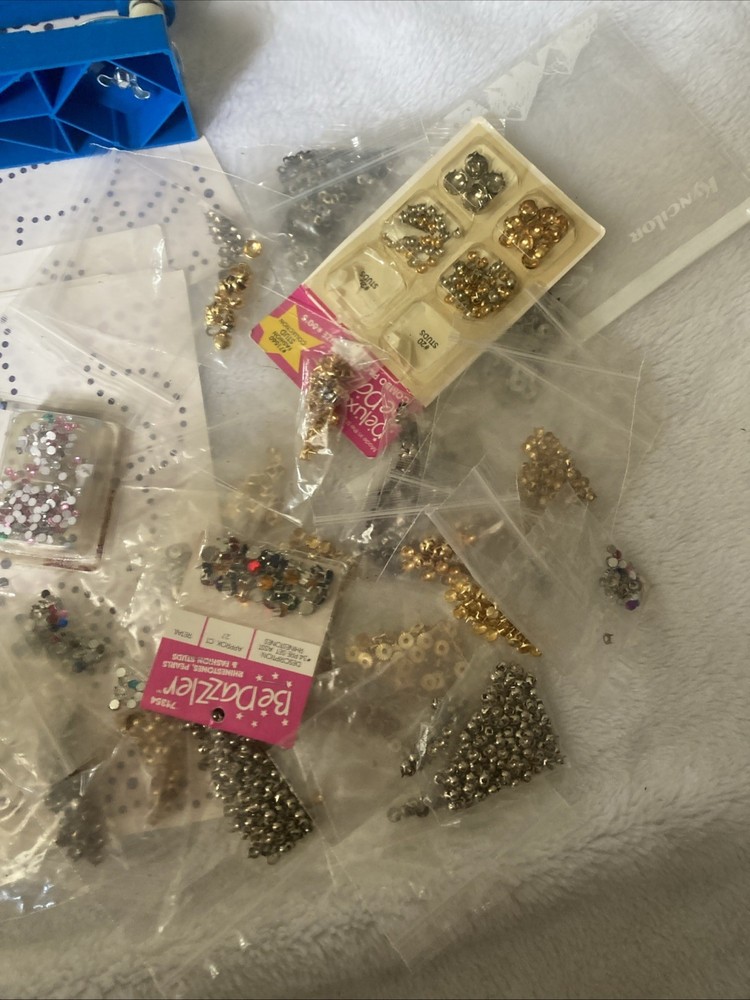 2 Bedazzlers With Studs, Rhinestones, Patterns, Instructions