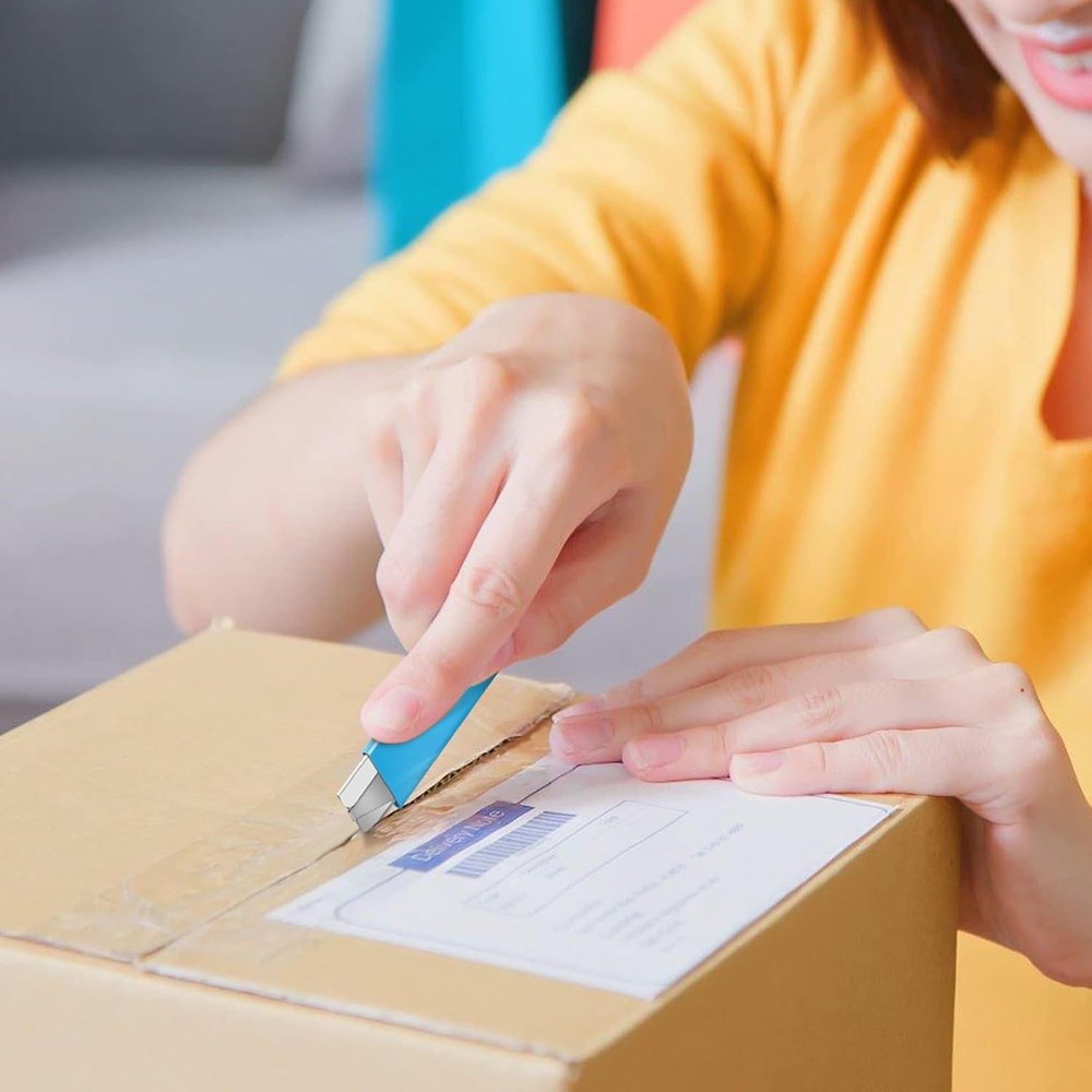 DIYSELF Box Cutters, 12 Pack Cutter Retractable, 12-Pack, Blue