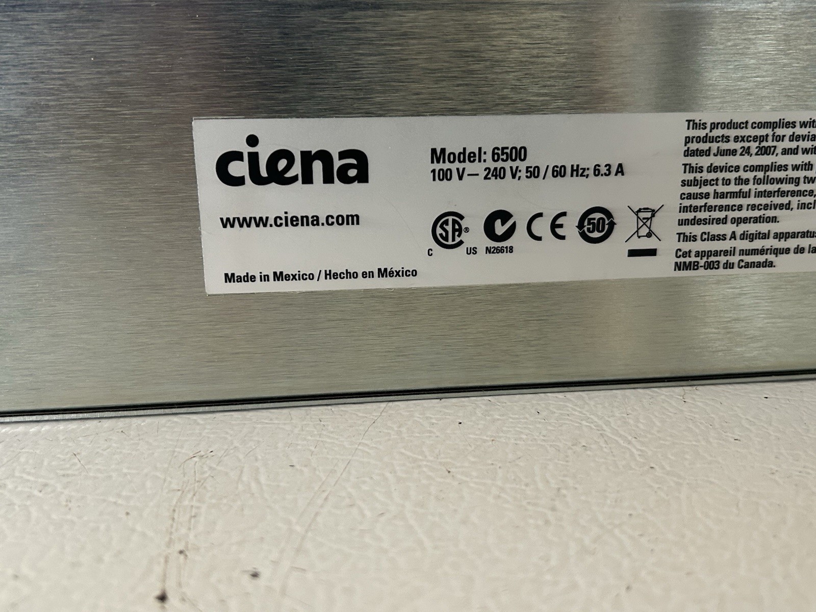 CIENA 6500 OTN Flex MOTR NNTMRT060GH5 NTK507NAE5 NTK503NAE5 NTK505YAE5 NTZF11JK