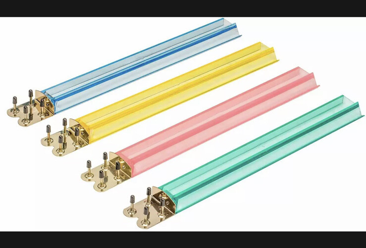 4 Clear Colored Mah Jong Racks With Money Holders - Multi-Color Acrylic Mahjong