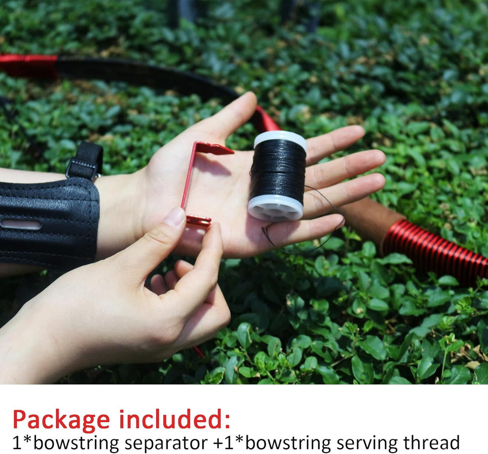 Archery Bowstring Separator and Bowstring Serving Thread Set Peep Sight Insta...