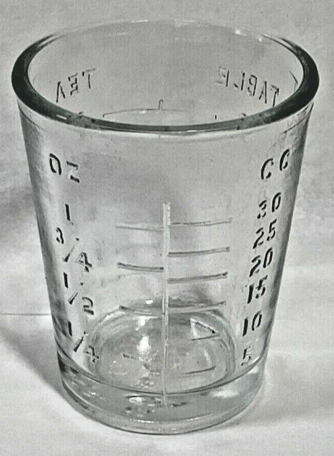VTG Shot Glass /Medicine measurement cup Made in USA New Old Stock (Sold by ea.)
