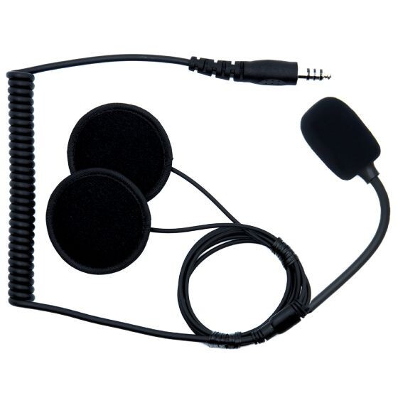 ZeroNoise Open Face Helmet Intercom Headset Plug Male