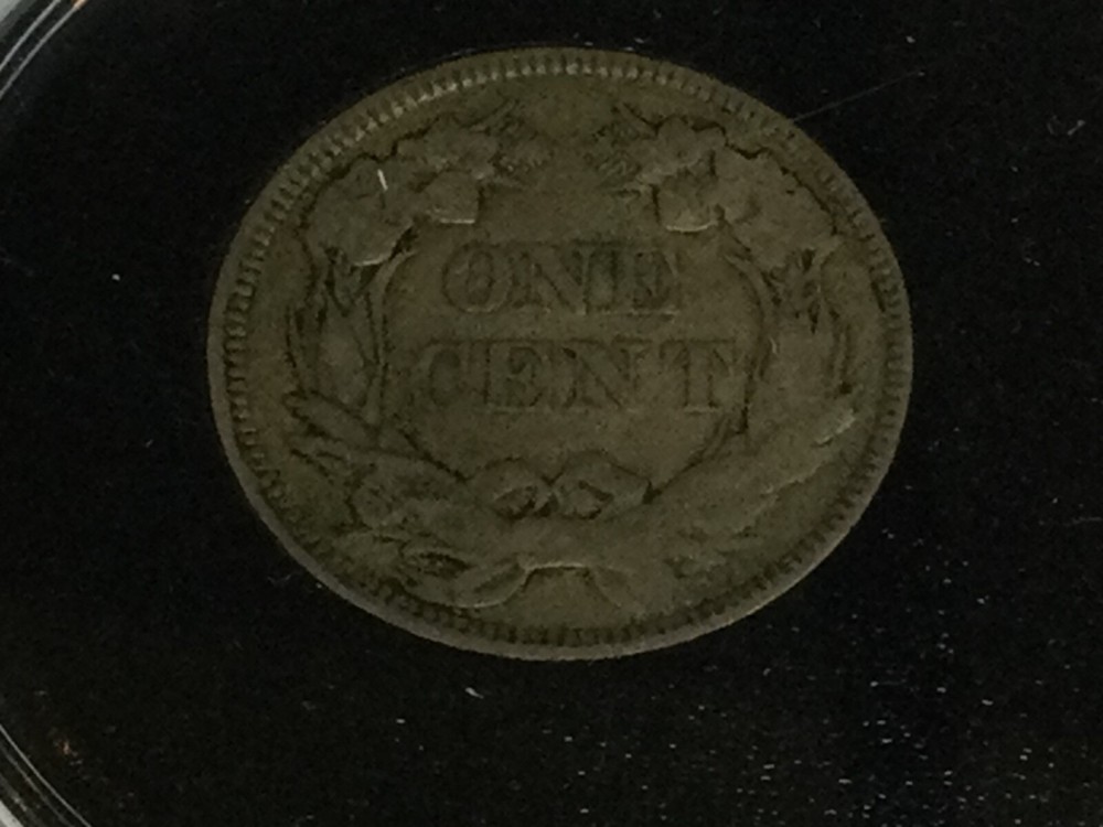 1858 large letters Flying Eagle Cent in very fine plus