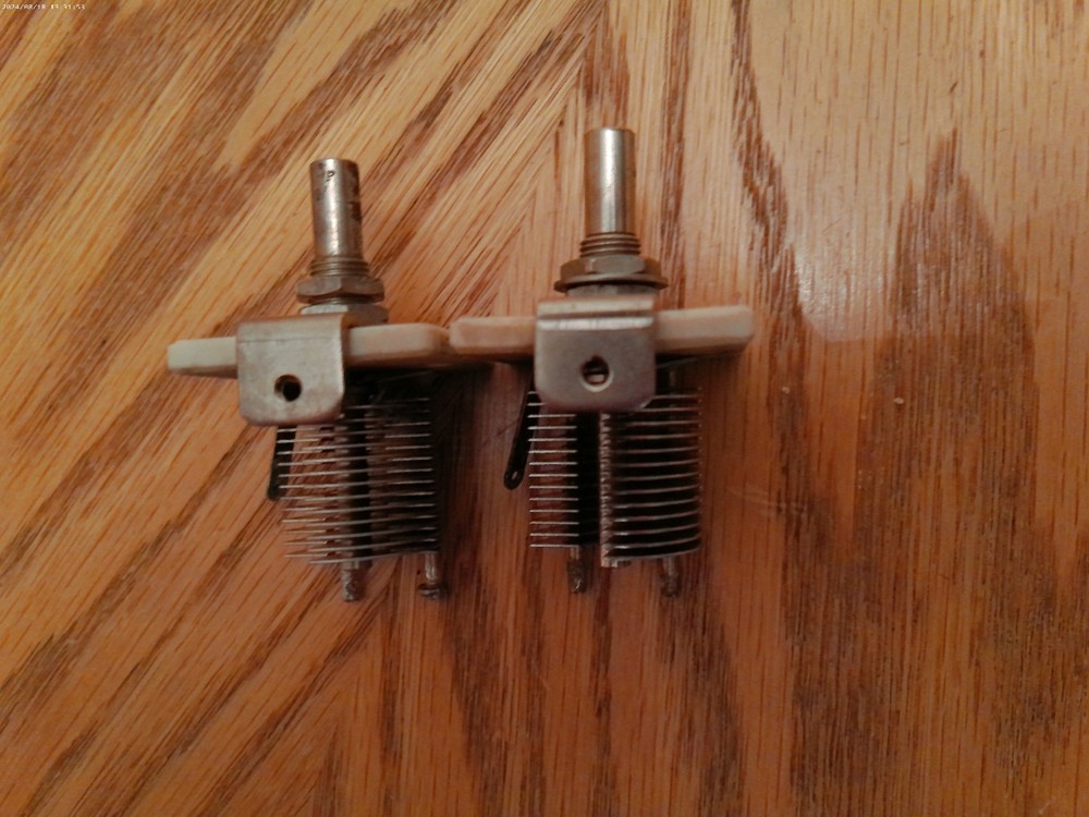 Lot of 2 Hammarlund Variable Capacitors same model 110pf each