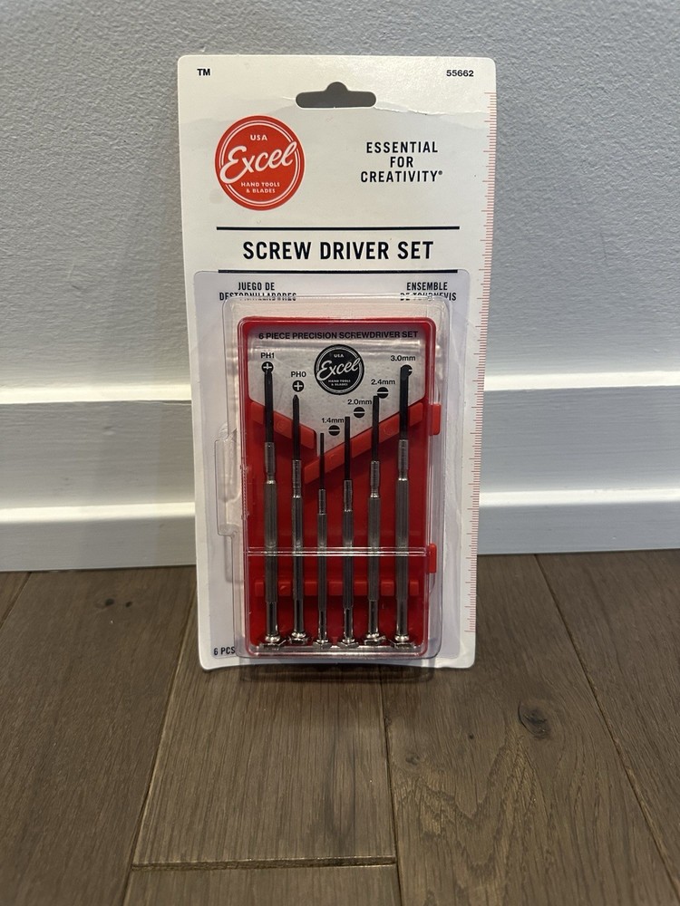 Excel 6 Piece Precision Screwdriver Set - Hobby and Plastic Model Precision