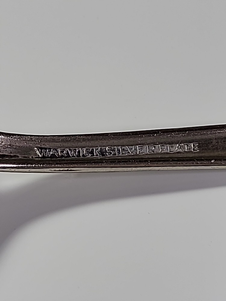 WARWICK WAW2 Pattern oval soup spoon and three teaspoon lot. Very nice.