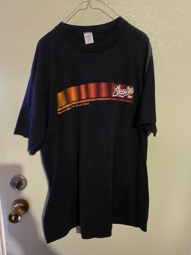 Vtg Strohs 2x shirt dark blue