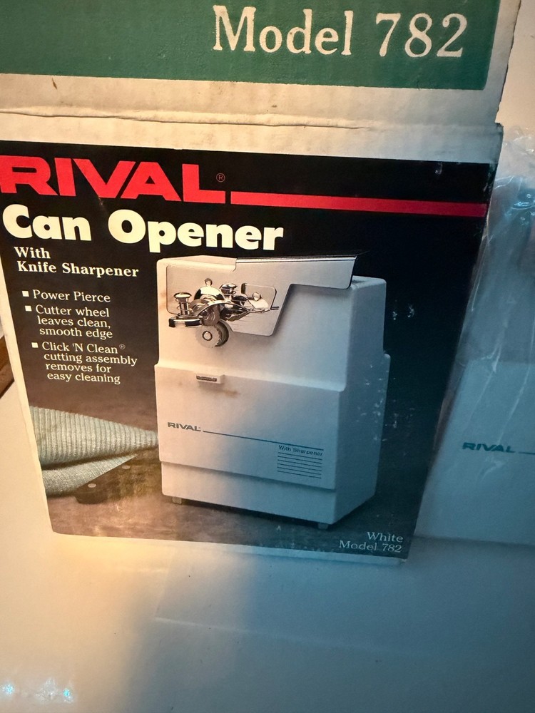 NEW RIVAL 782 CAN OPENER WITH KNIFE SHARPENER