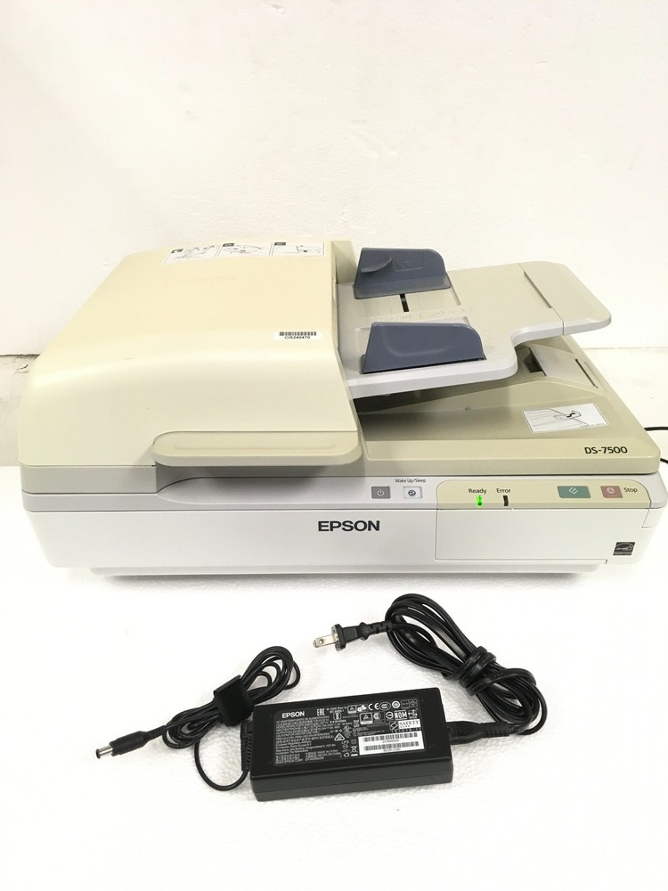 Epson WorkForce DS-7500 Document Sheet Scanner 5,942 Scan Count w/ Ac Adapter