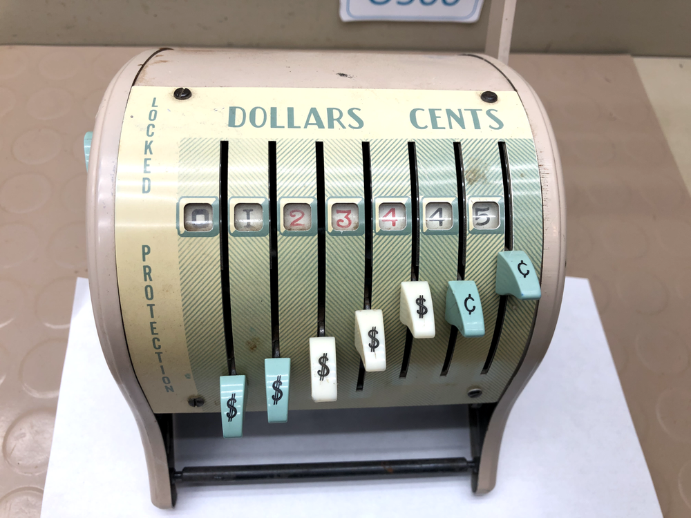 Vintage Paymaster Series S-1000 Check Writer Machine