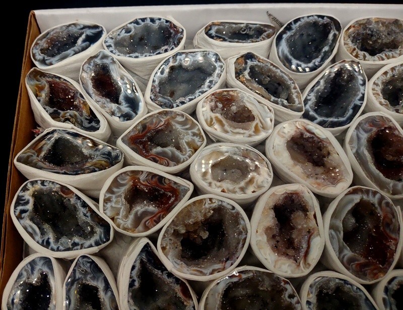 Bulk Lot 1-3" Diameter Oco Geode Pair Flat from Brazil - Mine Direct!