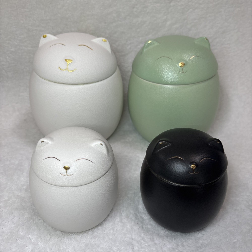 Multiuse 4 Ceramic Canisters Loose Leaf Tea Container with Airtight Lids