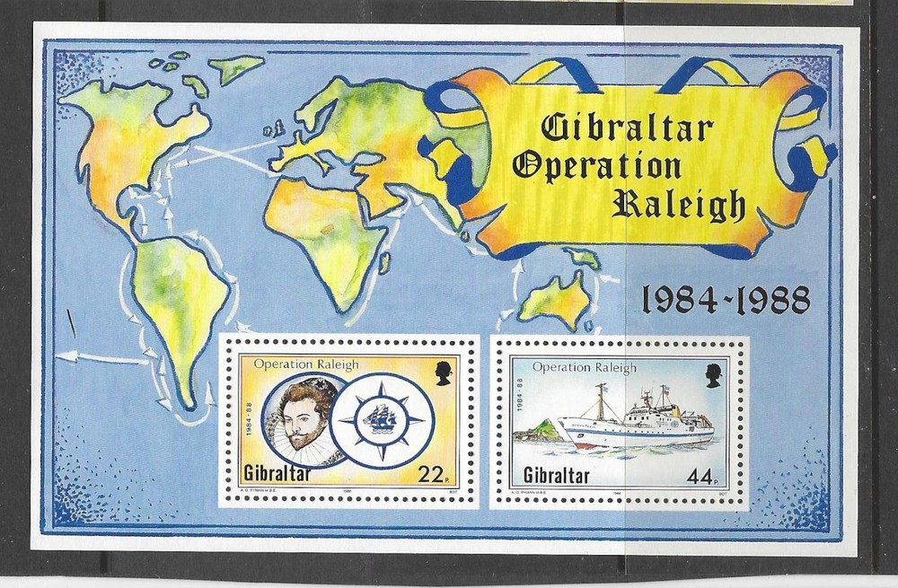 Gibraltar 1988 ships Operation Raleigh MNH (b005)