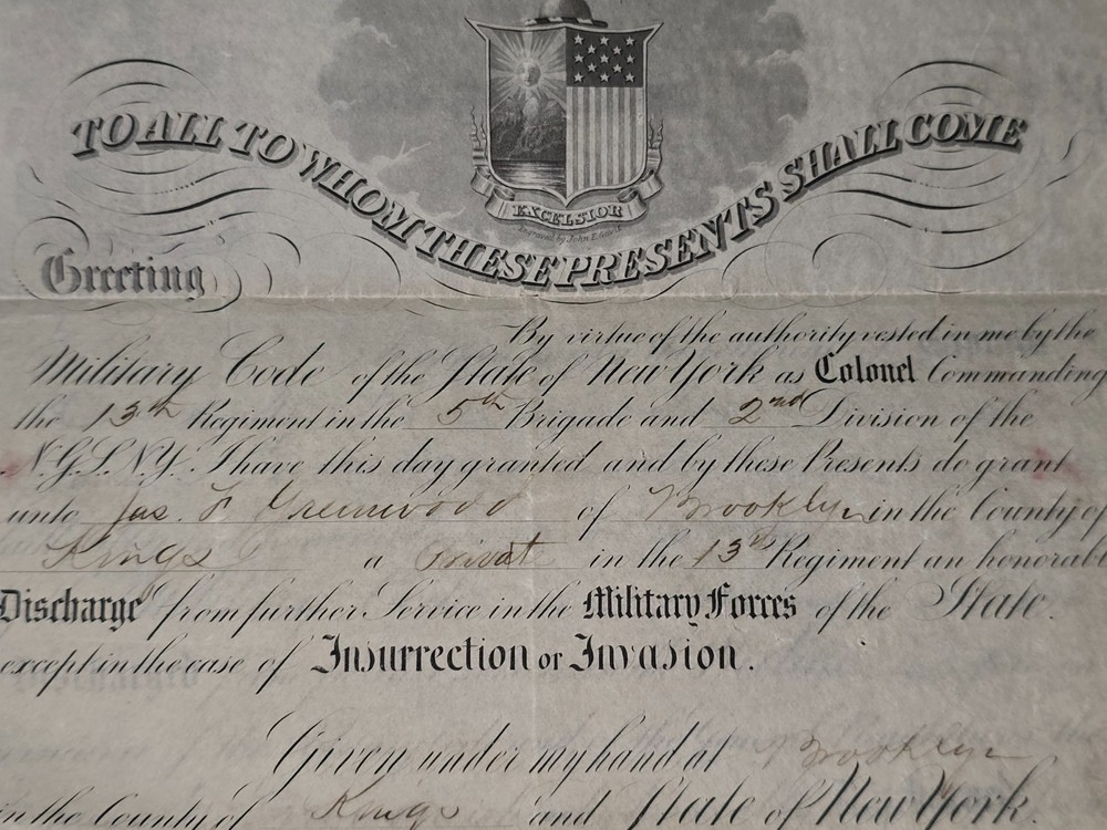 GAR Discharge Certificate for Edward M. Smith Dated 1881