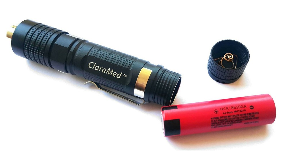 ClaraMed smartphone endoscope adapter with ACMI compatible LED light source S5