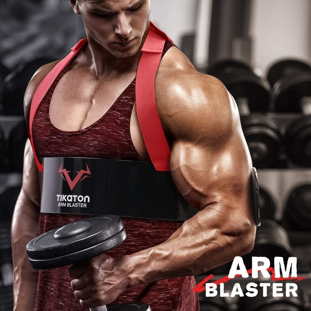 Arm Blaster with Wrist Wraps Adjustable Bicep Isolator Arm Curl Blaster