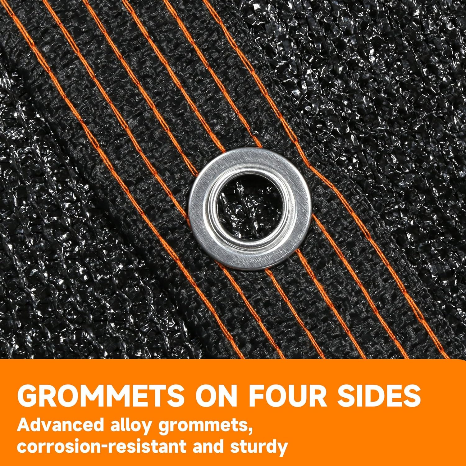 8' x 10' Black Shade Cloth 90% UV Resistant Mesh Tarp With Grommets For Plants