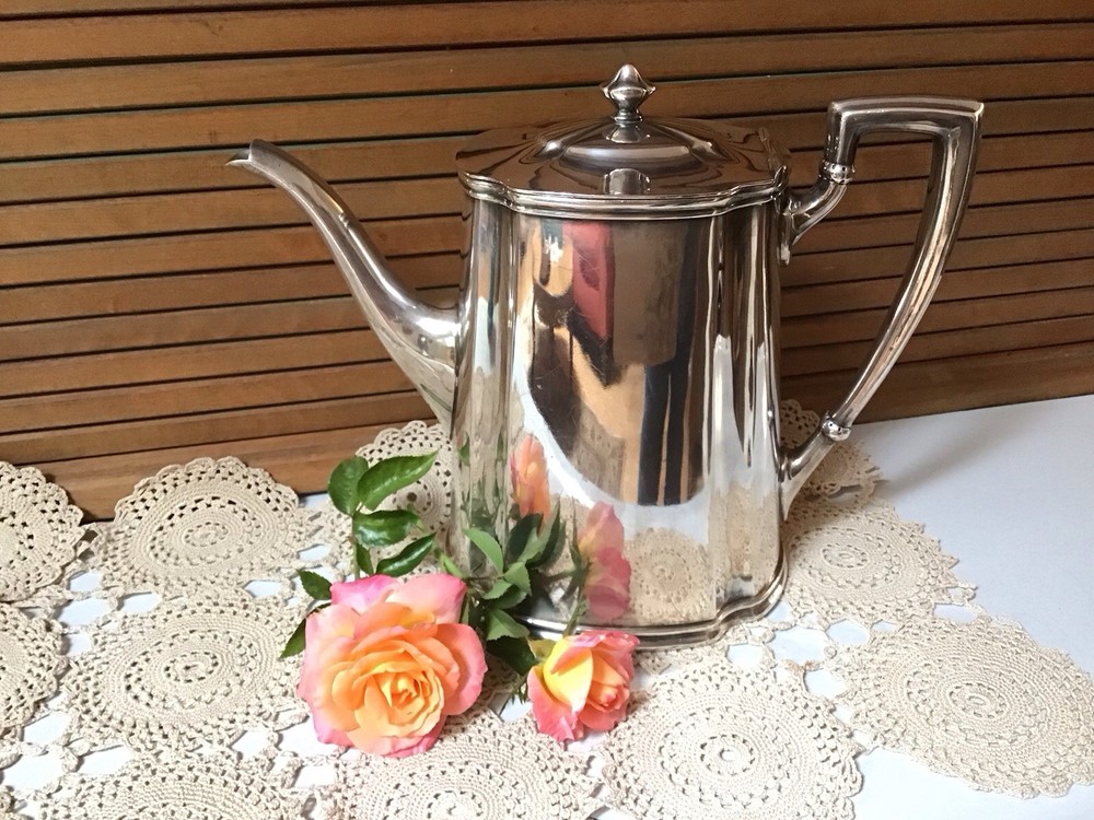 VTG Reed & Barton LARGE Hotel Silver Soldered Coffee Pot