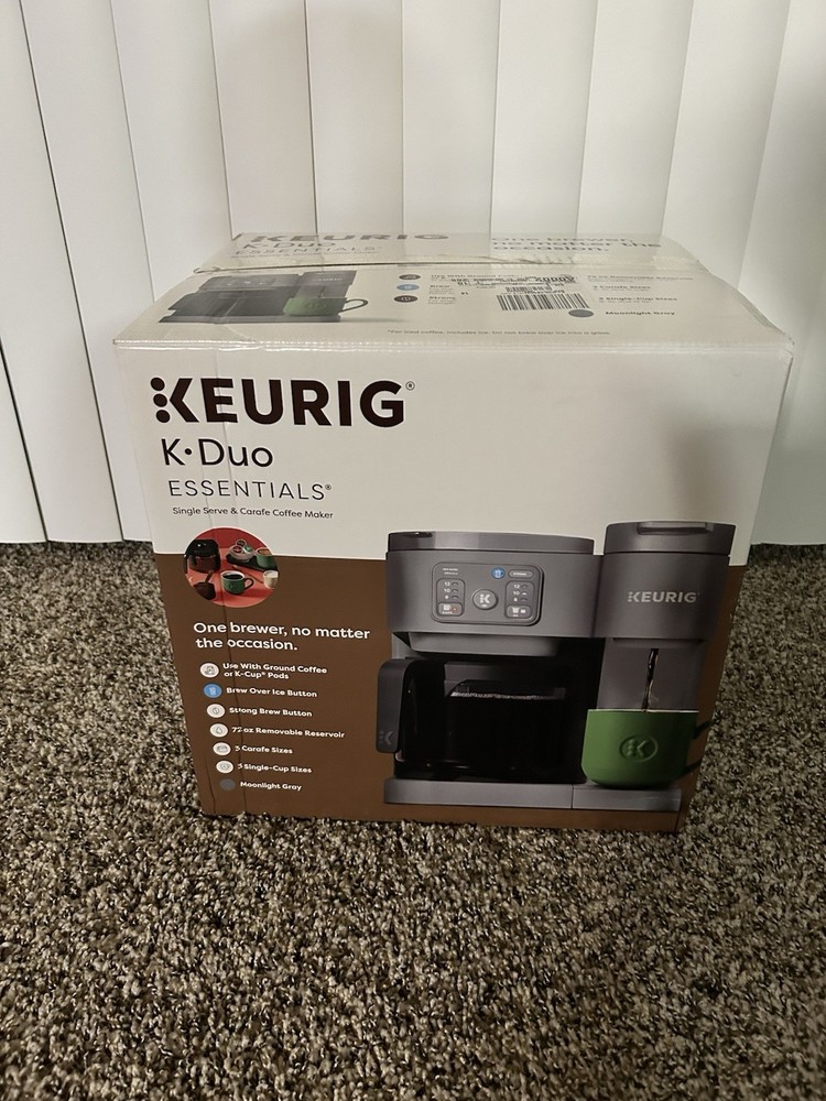 Keurig K-Duo Essentials Gray Coffee Maker, 72oz, K-Cup Compatible