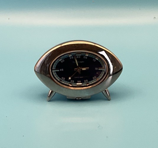 TOKYObay Mini Silver Clock - Football Shape