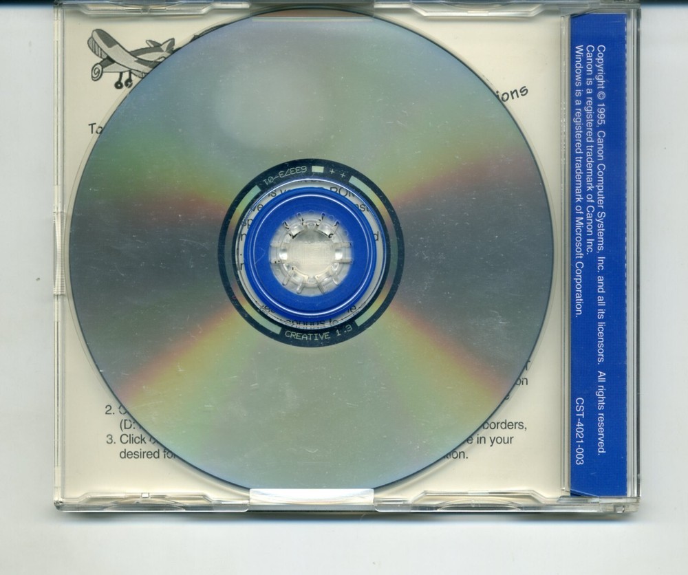 Canon Creative CD ROM Computer Software