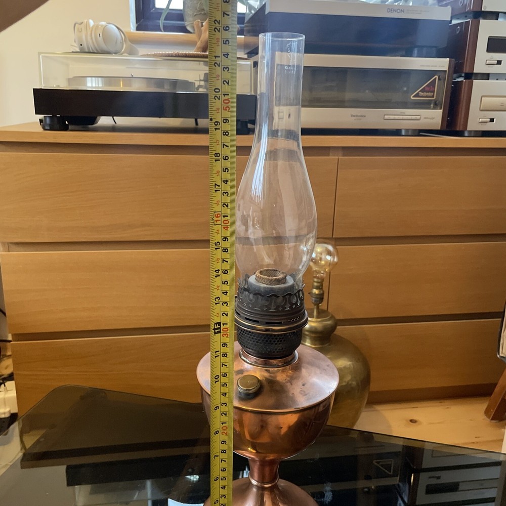 antique copper oil lamp