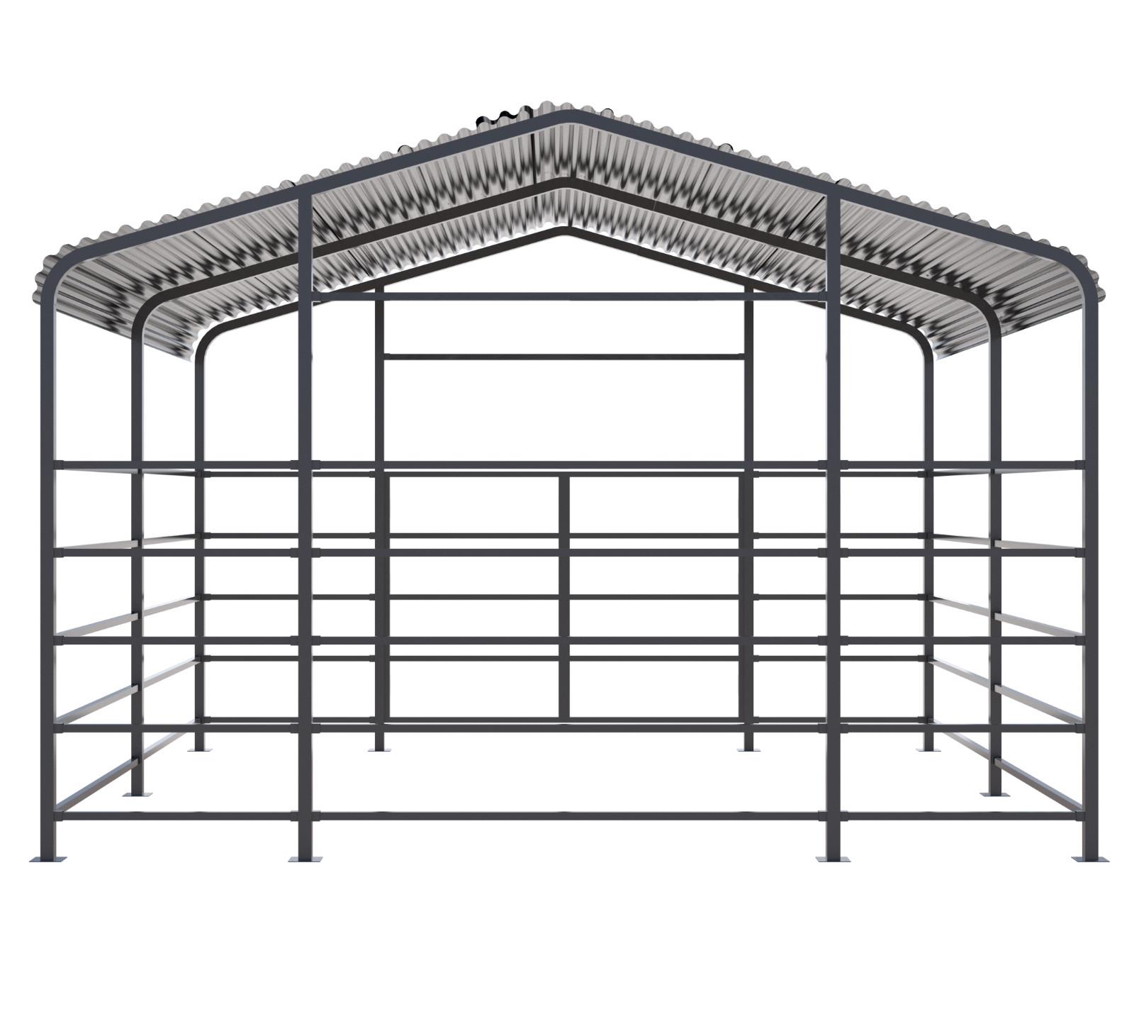 New 13×13 FT Metal Livestock Shed Farm Animal Shelter Cowshed Free Shipping USA
