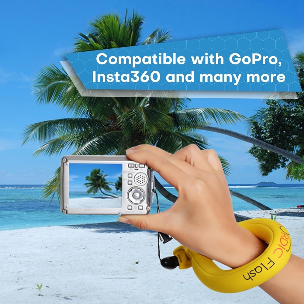 Waterproof Camera Float 2-pack Floating Camera Strap for Underwater GoPro/Pan...