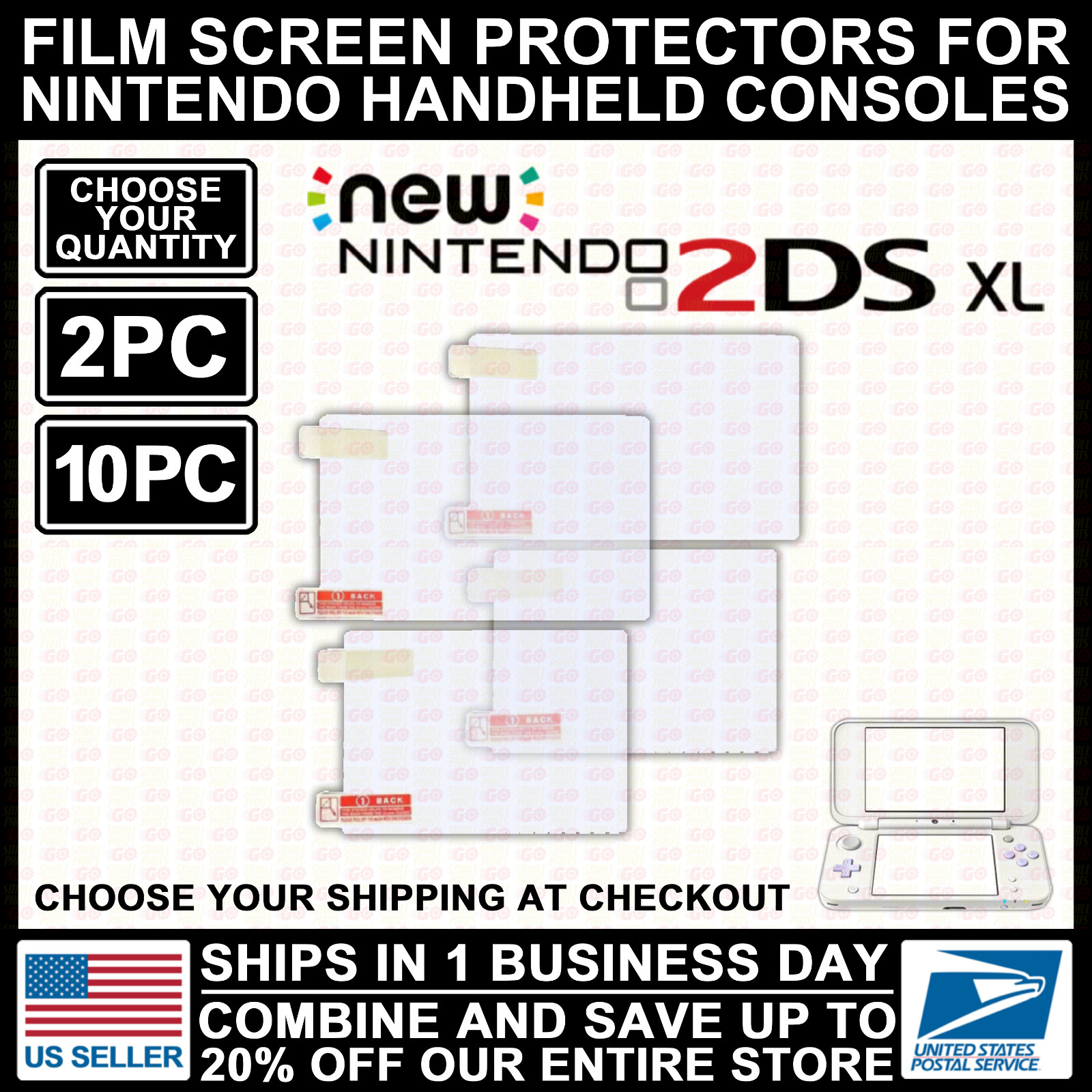 Film Plastic Screen Protector For Nintendo New 2DS XL/LL Model Console