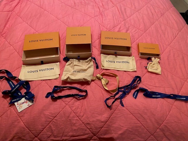 Authentic LOUIS VUITTON LV Gift Box Empty Box "Bundle" (4) boxes