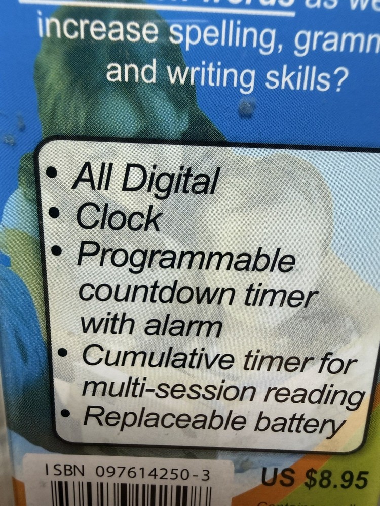 2004 Mark-My-Time purple Digital timer Bookmark Reading Countdown NEW