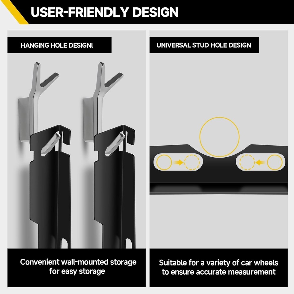 2 Pack Heavy Duty Wheel Alignment Tool Kit Black Toe Alignment Tool Plat