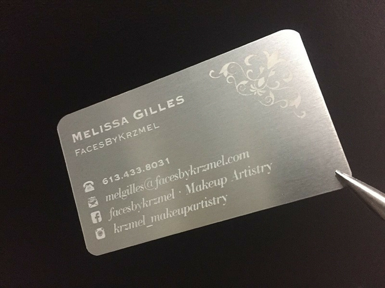 50 THICK 0.5mm Blank Metal Business Cards Anodized Aluminum, Laser & sublimation