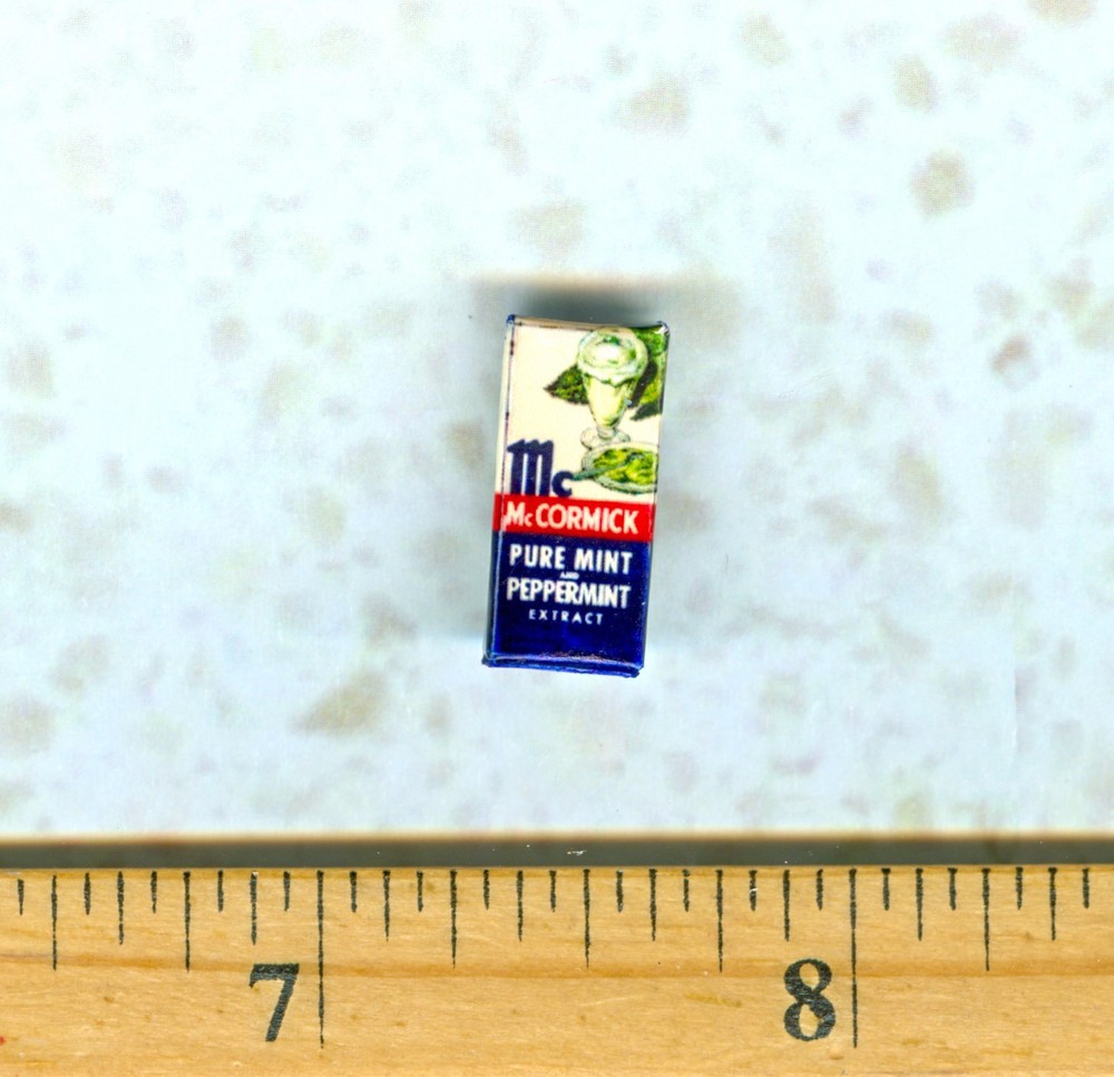 Dollhouse Miniature  Size Peppermint Extract Box