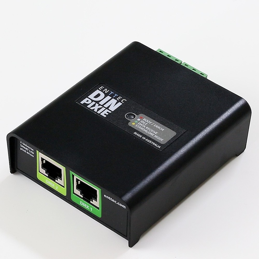 Enttec Din Pixie 73539, 2 Universe DMX LED Pixel Controller (Open Box)